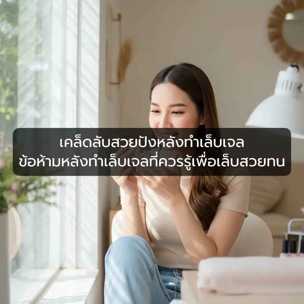 [ตัวอย่าง] เคล็ดลับสวยปังหลังทำเล็บเจล ข้อห้ามหลังทำเล็บเจลที่ควรรู้เพื่อเล็บสวยทน